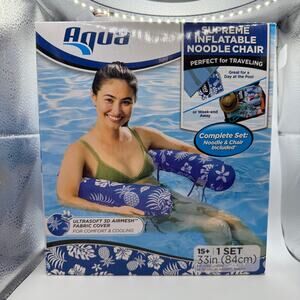 Aqua Supreme Inflatable Pool Noodle Floating Mesh Chair NEW